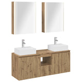 vidaXL Badkamerkast set 5 pcs Wit Bewerkt hout