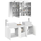 vidaXL Badkamerkast set 4 pcs Wit Bewerkt hout