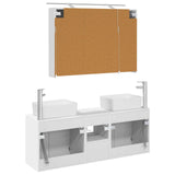 vidaXL Badkamerkast set 4 pcs Wit Bewerkt hout