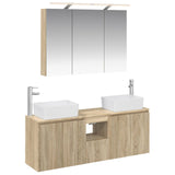 vidaXL Badkamerkast set 4 pcs Wit Bewerkt hout