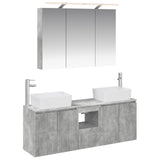 vidaXL Badkamerkast set 4 pcs Wit Bewerkt hout