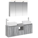 vidaXL Badkamerkast set 4 pcs Wit Bewerkt hout