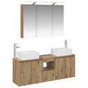 vidaXL Badkamerkast set 4 pcs Wit Bewerkt hout
