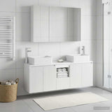 vidaXL Badkamerkast set 4 pcs Wit Bewerkt hout