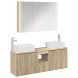 vidaXL Badkamerkast set 4 pcs Wit Bewerkt hout