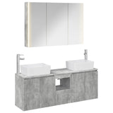 vidaXL Badkamerkast set 4 pcs Wit Bewerkt hout