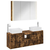 vidaXL Badkamerkast set 4 pcs Wit Bewerkt hout
