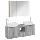 vidaXL Badkamerkast set 4 pcs Wit Bewerkt hout