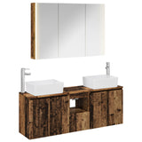 vidaXL Badkamerkast set 4 pcs Wit Bewerkt hout