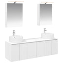 vidaXL Badkamerkast set 5 pcs Wit Bewerkt hout