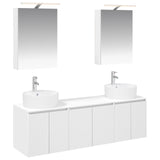 vidaXL Badkamerkast set 5 pcs Wit Bewerkt hout