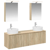 vidaXL Badkamerkast set 5 pcs Wit Bewerkt hout