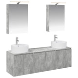 vidaXL Badkamerkast set 5 pcs Wit Bewerkt hout