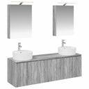 vidaXL Badkamerkast set 5 pcs Wit Bewerkt hout