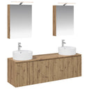 vidaXL Badkamerkast set 5 pcs Wit Bewerkt hout