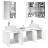 vidaXL Badkamerkast set 5 pcs Wit Bewerkt hout
