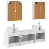 vidaXL Badkamerkast set 5 pcs Wit Bewerkt hout