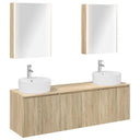 vidaXL Badkamerkast set 5 pcs Wit Bewerkt hout