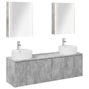 vidaXL Badkamerkast set 5 pcs Wit Bewerkt hout