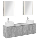 vidaXL Badkamerkast set 5 pcs Wit Bewerkt hout