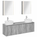 vidaXL Badkamerkast set 5 pcs Wit Bewerkt hout