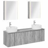 vidaXL Badkamerkast set 5 pcs Wit Bewerkt hout