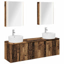 vidaXL Badkamerkast set 5 pcs Wit Bewerkt hout