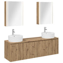 vidaXL Badkamerkast set 5 pcs Wit Bewerkt hout