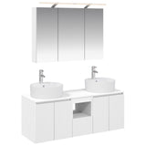 vidaXL Bathroom Cabinet Set 4 pcs White Engineered Wood