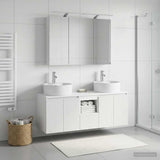 vidaXL Bathroom Cabinet Set 4 pcs White Engineered Wood