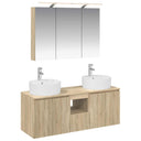 vidaXL Bathroom Cabinet Set 4 pcs White Engineered Wood