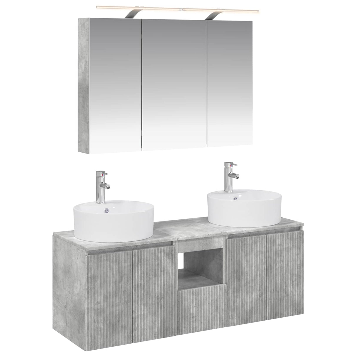 vidaXL Bathroom Cabinet Set 4 pcs White Engineered Wood