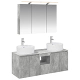 vidaXL Bathroom Cabinet Set 4 pcs White Engineered Wood