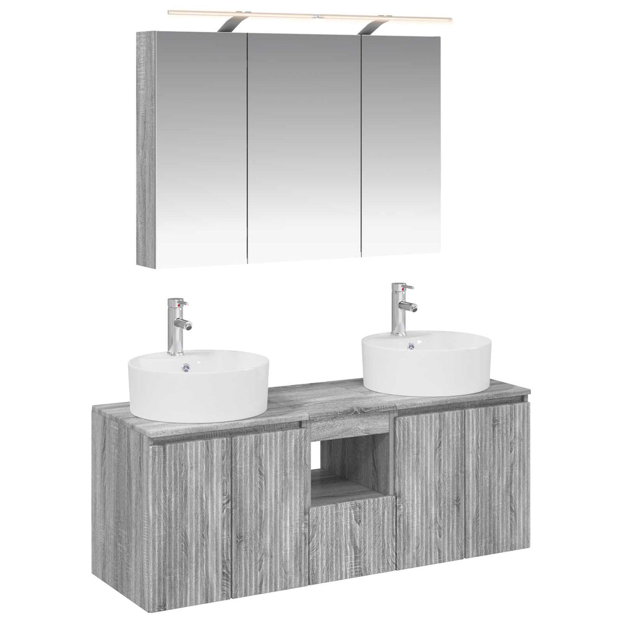 vidaXL Bathroom Cabinet Set 4 pcs White Engineered Wood