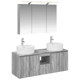 vidaXL Bathroom Cabinet Set 4 pcs White Engineered Wood