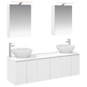 vidaXL Badkamerkast set 5 pcs Wit Bewerkt hout