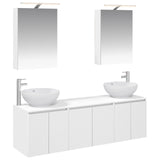 vidaXL Badkamerkast set 5 pcs Wit Bewerkt hout