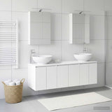 vidaXL Badkamerkast set 5 pcs Wit Bewerkt hout