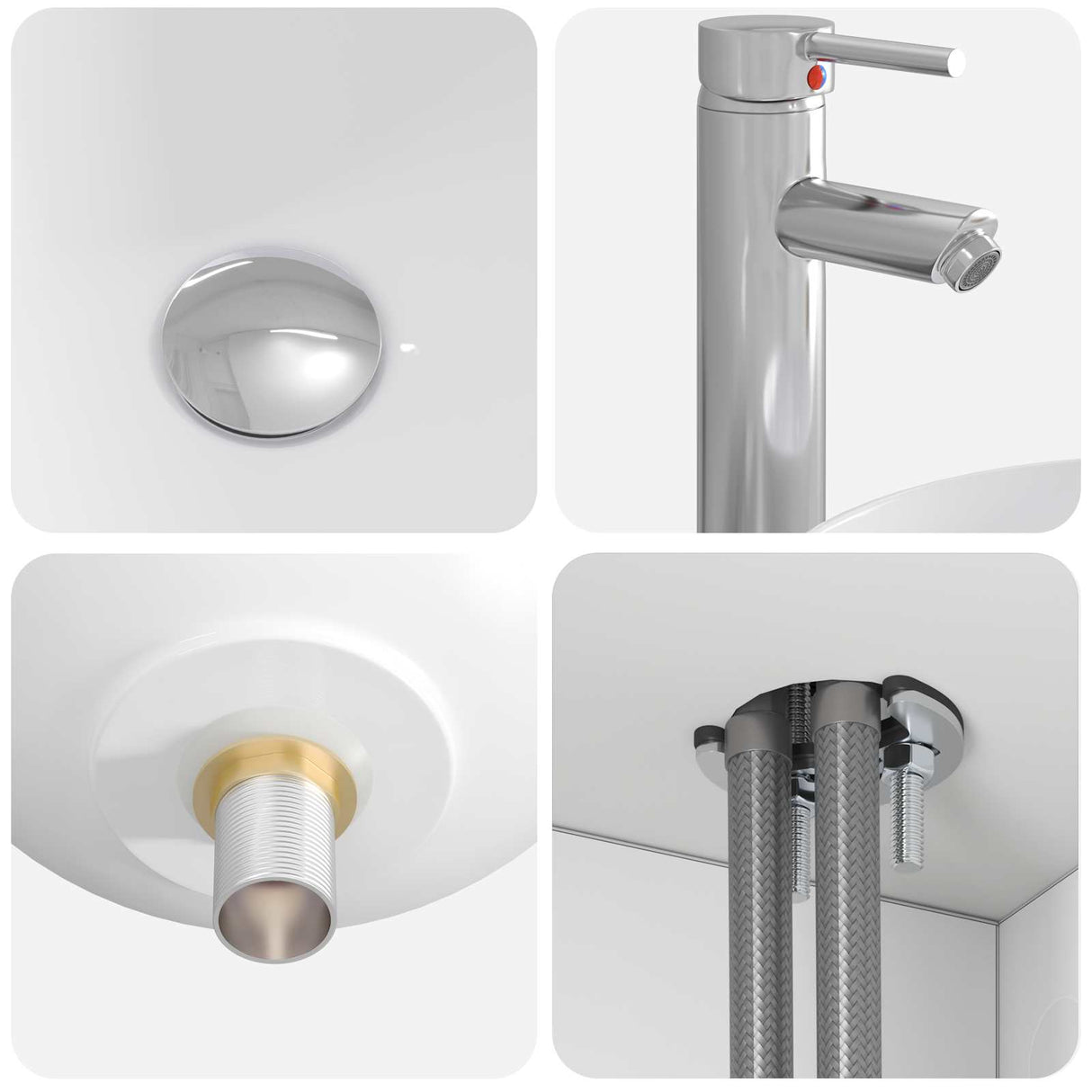 vidaXL Badkamerkast set 5 pcs Wit Bewerkt hout