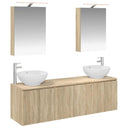 vidaXL Badkamerkast set 5 pcs Wit Bewerkt hout