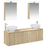 vidaXL Badkamerkast set 5 pcs Wit Bewerkt hout