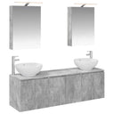 vidaXL Badkamerkast set 5 pcs Wit Bewerkt hout