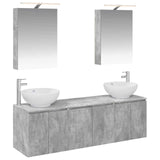 vidaXL Badkamerkast set 5 pcs Wit Bewerkt hout
