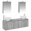 vidaXL Badkamerkast set 5 pcs Wit Bewerkt hout