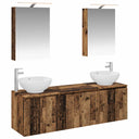 vidaXL Badkamerkast set 5 pcs Wit Bewerkt hout