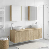 vidaXL Badkamerkast set 5 st Wit Bewerkt hout