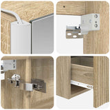 vidaXL Badkamerkast set 5 st Wit Bewerkt hout