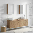 vidaXL Badkamerkast set 5 st Wit Bewerkt hout