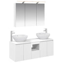 vidaXL Badkamerkast set 4 pcs Wit Bewerkt hout