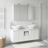 vidaXL Badkamerkast set 4 pcs Wit Bewerkt hout